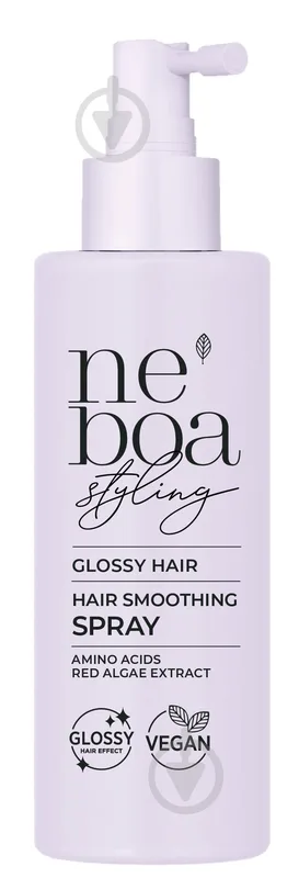Спрей NEBOA Glossy Hair для розгладження волосся з амінокислотами та екстрактом червоних водоростей 175 мл