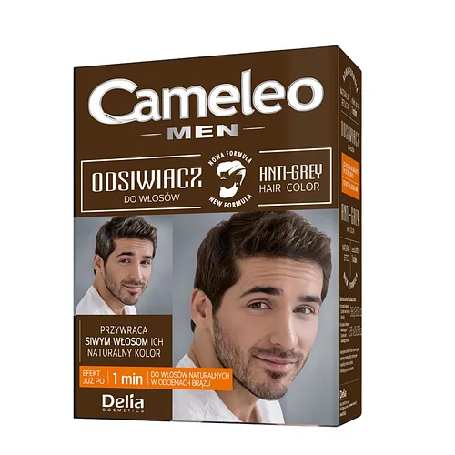 Фарба для бороди і волосся Delia Cameleo Men шатен 2×8 + 30 мл