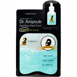 Маска тканинна "Ампульна эсенція" Etude House Dr. Ampoule Dual Black Mask 2ml+30ml Skin Purifying