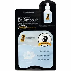 Маска тканинна "Ампульна эсенція" Etude House Dr.Ampoule Dual Black Mask Sheet Pore Clearing