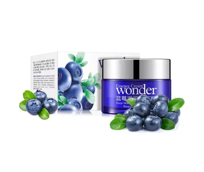 Крем для обличчя з екстрактом чорниці BIOAQUA Wonder Essence Cream 50 м зволожуючий від сухості і лущення