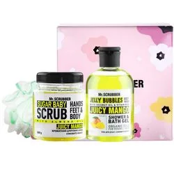 Подарунковий набір Mr.Scrubber "Juicy Mango" (body/scr/300 g + sh/gel/275 ml + sh/sponge)