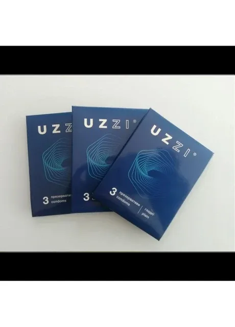Презервативи UZZI гладкі з великою кількістю мастила 3 шт. у конверті No Brand (303894935)