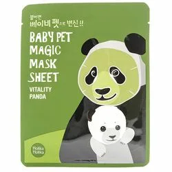 Тканинна маска "Панда" проти темних кіл під очима Holika Holika Baby Pet Magic Mask Sheet Vitality Panda