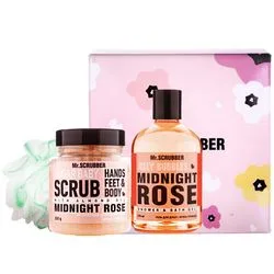 Подарунковий набір Mr.Scrubber "Midnight Rose" (body/scr/300 g + sh/gel/275 ml + sh/sponge)