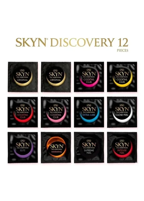 Набір презервативів Discovery 12 (всі різновиди в одному пакунку) SKYN (389761259)