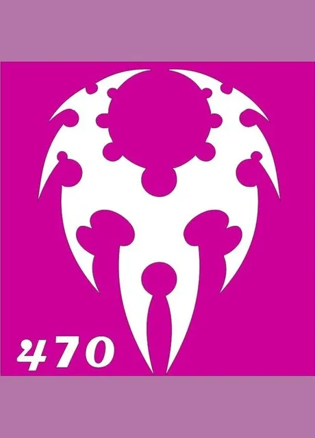 Трафарет Абстракція для біотату хній, блиск тату No 470 Boni Kasel (395405667)
