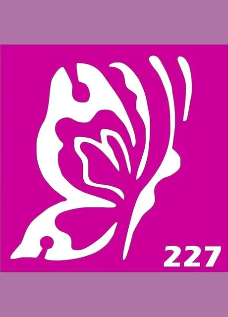 Трафарет метелик для біотату хною, блиск тату No 227 Boni Kasel (395405659)