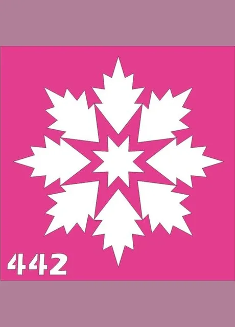 Трафарет Сніжинка для біотату хній, блиск тату No 442 Boni Kasel (395405654)