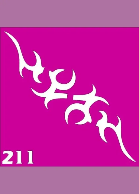 Трафарет абстракція для біо-тату хною, блиск тату № 211 Boni Kasel (395405649)