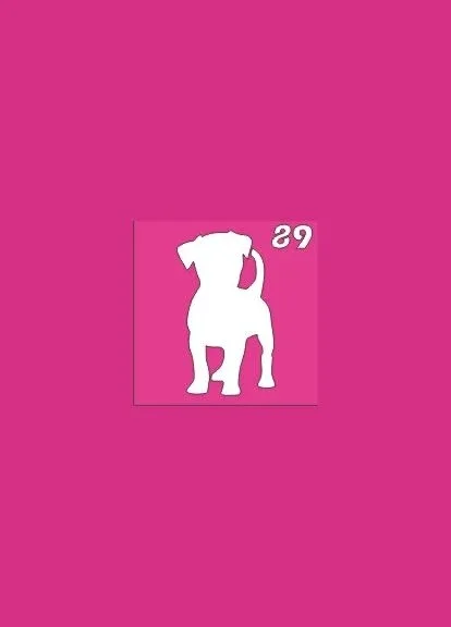 Трафареті для часів біотату, блиск-тату, тату хній. "собачка" № 89 Boni Kasel (395405677)