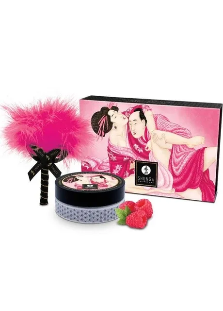 Смачна пудра для оральних пестощів Body Powder – Raspberry feeling (75 гр) Shunga (298289903)