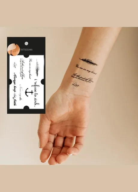 Набір тимчасових водостійких тату "Якір" Tattooshka (314963956)