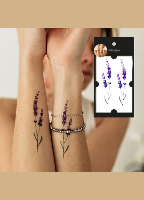 Тимчасове тату "Дві лаванди" Tattooshka (304773709)