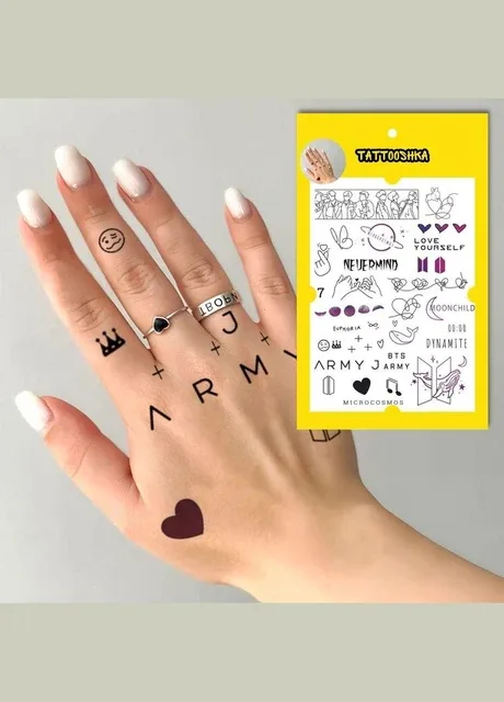 Тимчасове Тату "BTS microcosmos" Tattooshka (305077919)