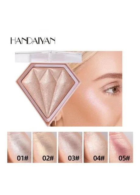 Хайлайтер для обличчя Handaiyan Diamond Glow, у вигляді діаманта, 5 кольорів No Brand (394532230)