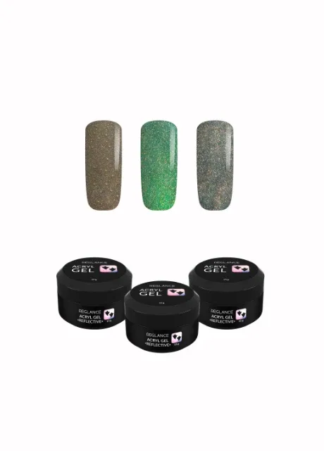 Набiр Acryl Gel "Reflective" Forest Song, 3 шт Reglance (254031950)
