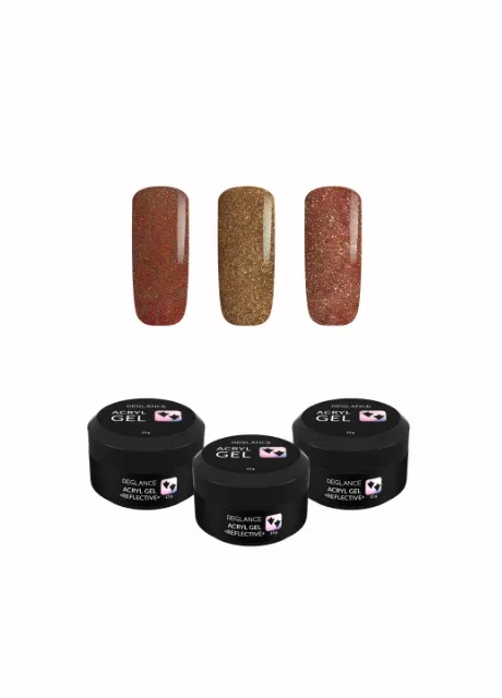 Набiр Acryl Gel "Reflective" Treasure, 3 шт Reglance (254031956)