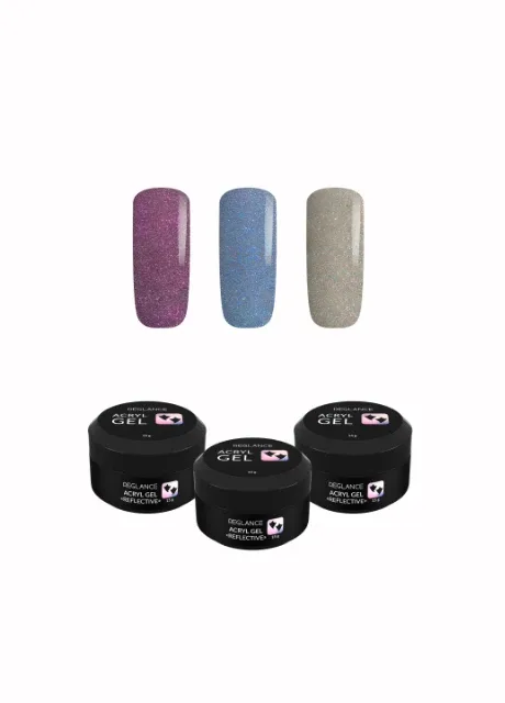 Набiр Acryl Gel "Reflective" Moonstone, 3 шт Reglance (254031949)
