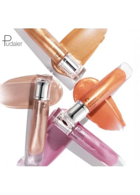Блиск для губ перламутровий із шимером PUDAIER Lip Gloss, рідка помада з блискітками, 8 кольорів No Brand