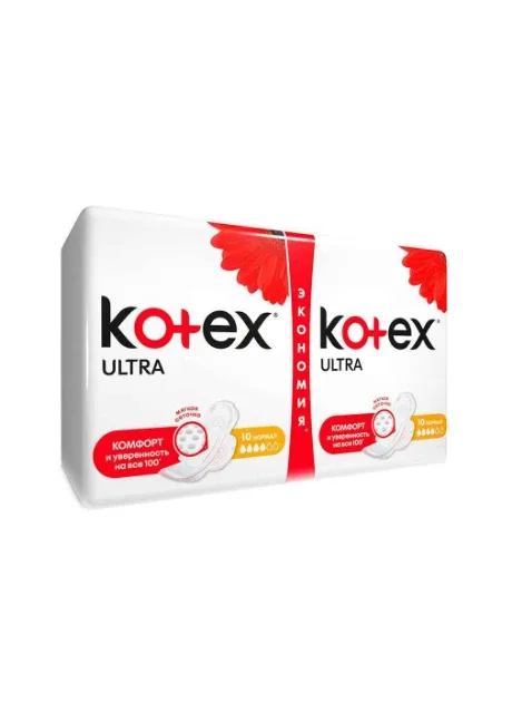 Прокладки гігієнічні 20шт 4 крапель Ultra Dry Normal Duo Kotex (354341262)