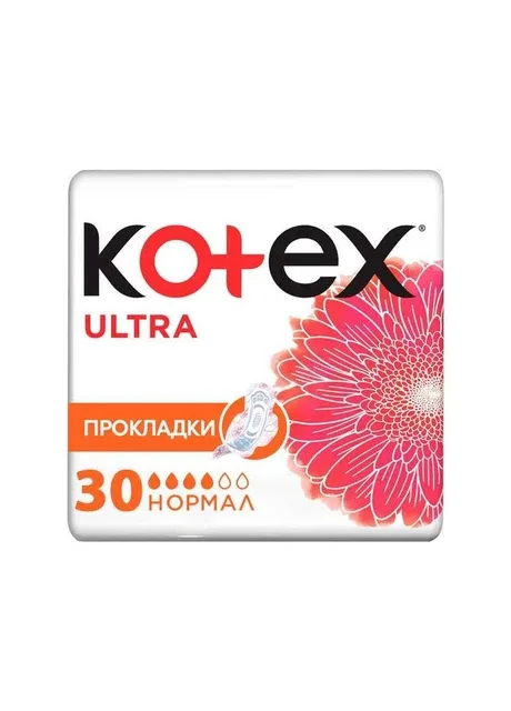 Прокладки гігієнічні денні 4к. 30шт Dry Normal Quadro Kotex (354341152)