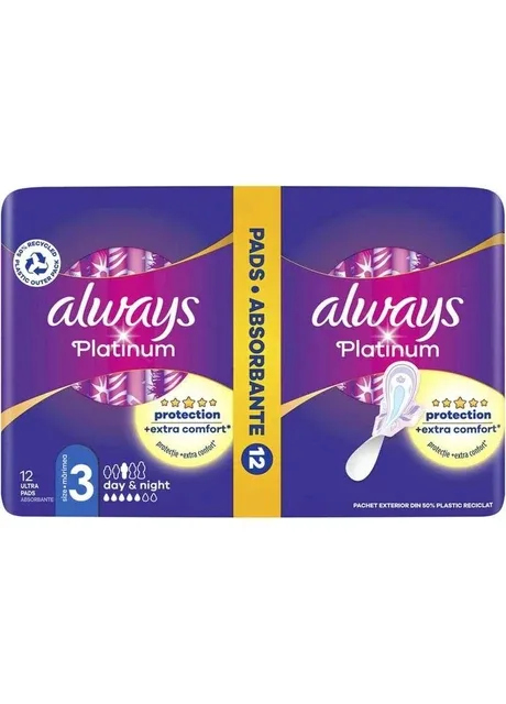 Прокладки гігієнічні День-Ніч 5к. 12шт Platinum DayNight Duo ТМ Always (311957030)