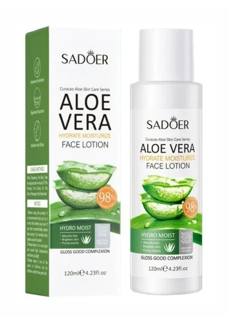 Зволожуючий лосьйон для обличчя з екстрактом алое вера Hydrate Moisturize Aloe Vera Lotion, 120 мл SADOER (377733772)