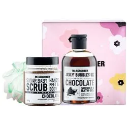 Подарунковий набір Mr.Scrubber "Chocolate" (body/scr/300 g + sh/gel/275 ml + sh/sponge)