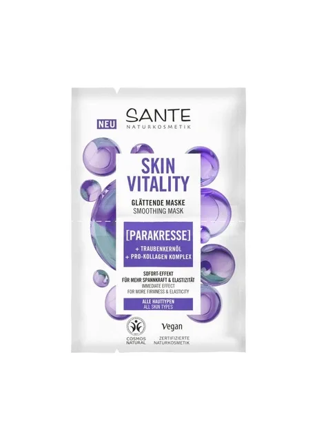 БІО-Маска для обличчя проти зморшок Skin vitality розгладжуюча 2*4мл Sante (374990097)