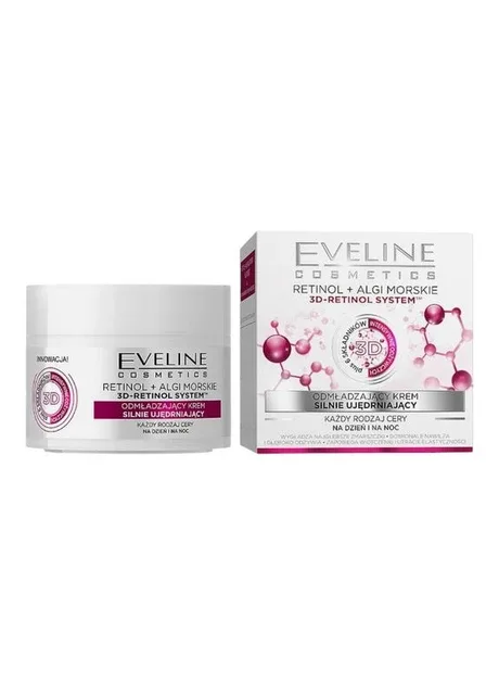Eveline Cosmetics Крем для обличчя RETINOL + ALGI MORSKIE укріплюючий 50 мл 2296 — Крем, Польща (340110356)