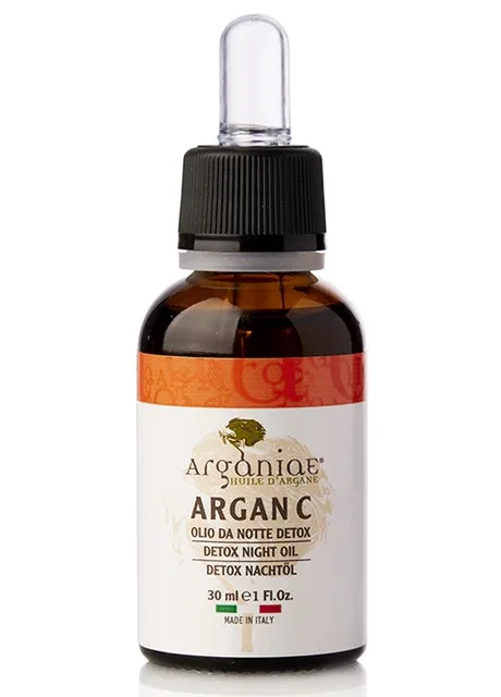 Детоксикаційна Нічна Олія для Обличчя Argan C з Вітаміном C 30мл 0029 Arganiae (264831752)