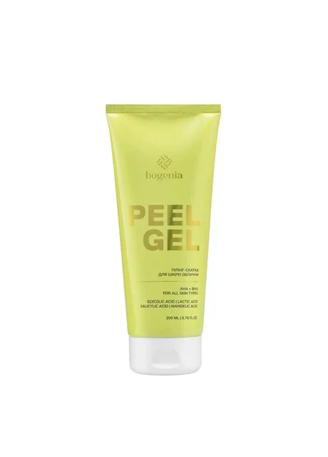 Пілінг-скатка для шкіри обличчя Peeling Gel з AHA BHA кислотами 200 мл Bogenia (355313034)