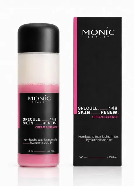 Двофазна крем-есенція для обличчя Spicule Skin Renew з ніацинамідом і комбучею, 140 мл Monic Beauty (407234386)