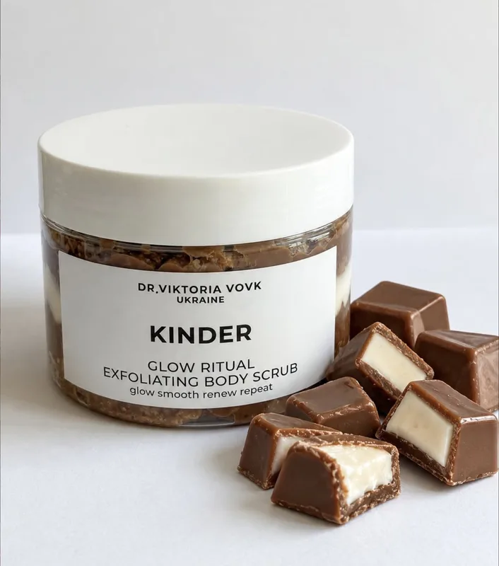 Скраб для тіла Dr.Viktoria Vovk Kinder Glow Ritual Exfoliating Body Scrub з ароматом молочного шоколаду (38808004)