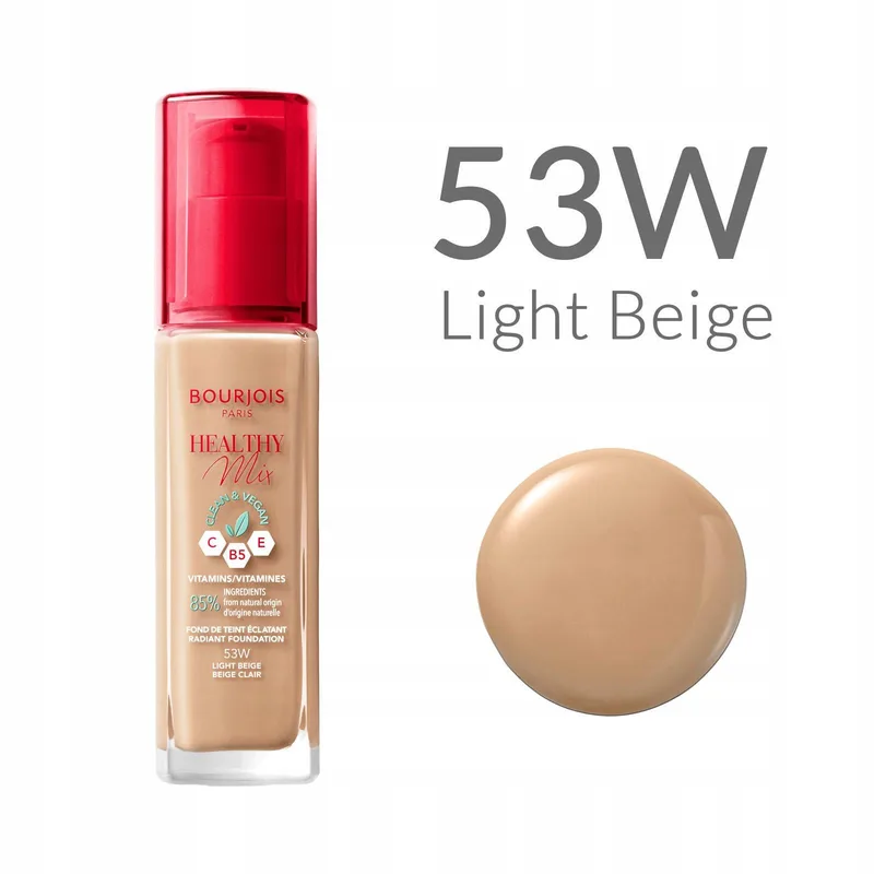 Тональний крем BOURJOIS Radiance Reveal Healthy Mix Foundation 30 мл №53W Light Beige (380111)