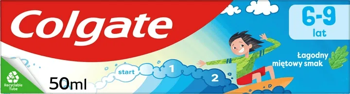 Зубна паста Colgate дитяча 6-9 років зі смаком ніжної м'яти, 50 мл