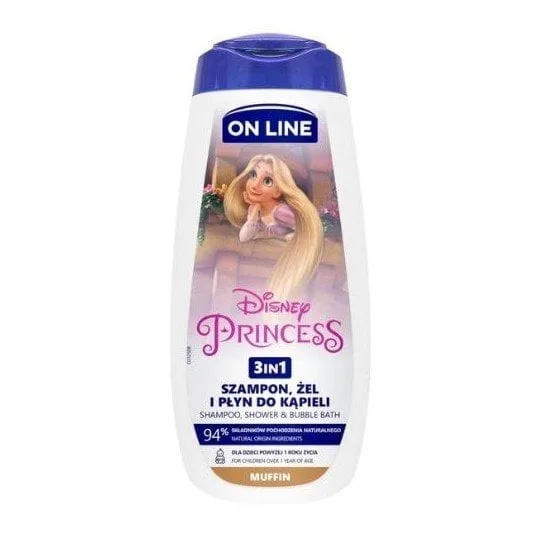 ON LINE Disney шампунь та гель для душу 3в1 Princess, 400мл