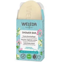Твердий арома-бар для душу "Герань та Літсея кубеба" Weleda Shower Bar Solid Body Wash Geranium+Litsea Cubeba