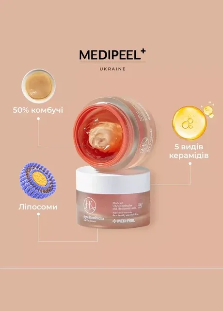 Medi-Peel Крем із комбучею Hyal Kombucha Tea-Tox Cream 50 мл (LD25C) — Крем, Південна Корея (316093024)