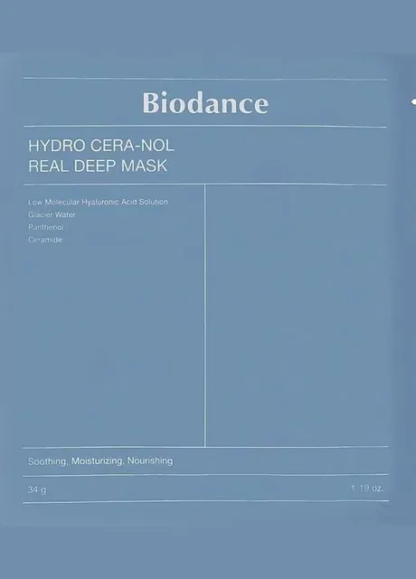 Зволожувальна маска з керамідами та пантенолом 34 г Hydro Cera Nol Real Deep Mask Biodance (331158251)