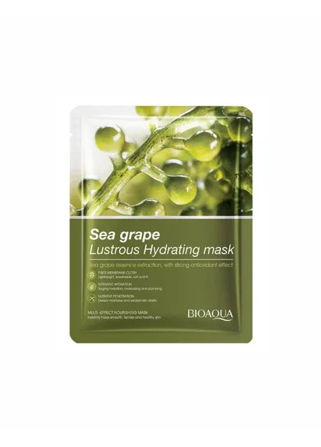 Тканинна маска для обличчя з екстрактом морського винограду Sea Grape Multi Effect Nourishing Mask, 25 г Bioaqua (312484079)