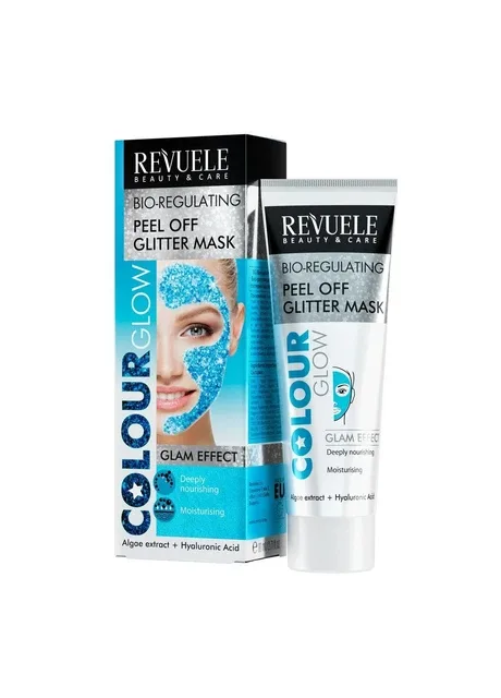 Синя біорегулююча маска-плівка для обличчя Color Glow 80 мл REVUELE (372127887)