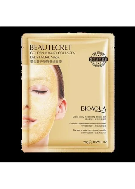 Маска гідрогелева колагенова Bioaqua Beauty Secret Golden Luxury Collagen Mask, з біозолотом No Brand (386209616)