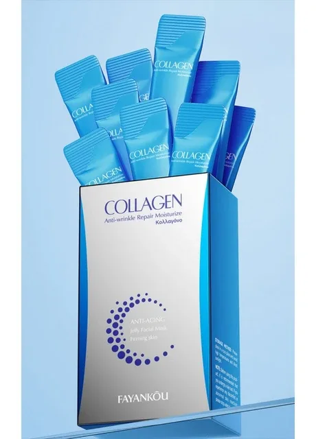 Зволожуюча маска проти зморшок Collagen Anti-Wrinkle Moisturize Jelly Facial Mask з колагеном 20 шт FAYANKOU (381027591)