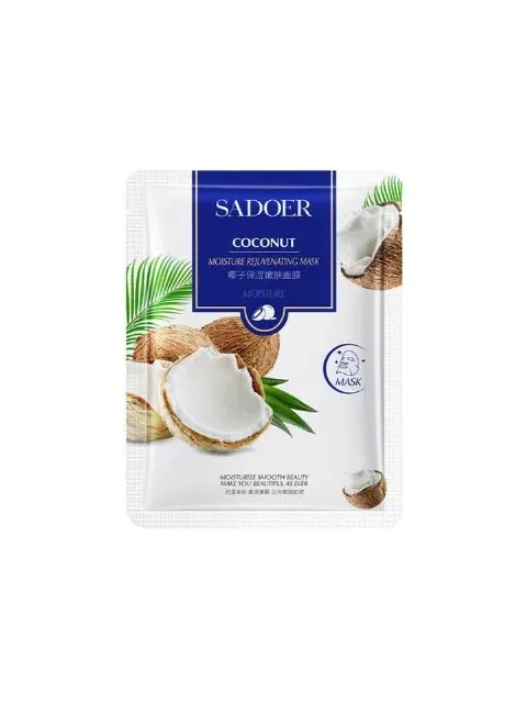 Тканинна маска для обличчя з екстрактом кокоса, 25 г. SADOER (324559570)