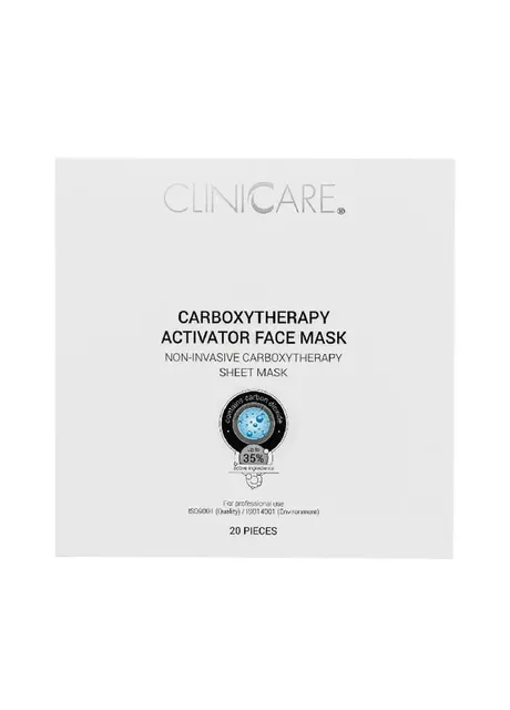 Carboxytherapy Activator Face Mask 20 pcs — маска: карбокситерапія, 20 шт. CLINICCARE (407230199)