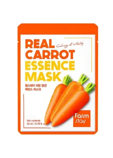 Тканинна маска з екстрактом моркви Real Carrot Essence Mask 23ml FarmStay (301084095)
