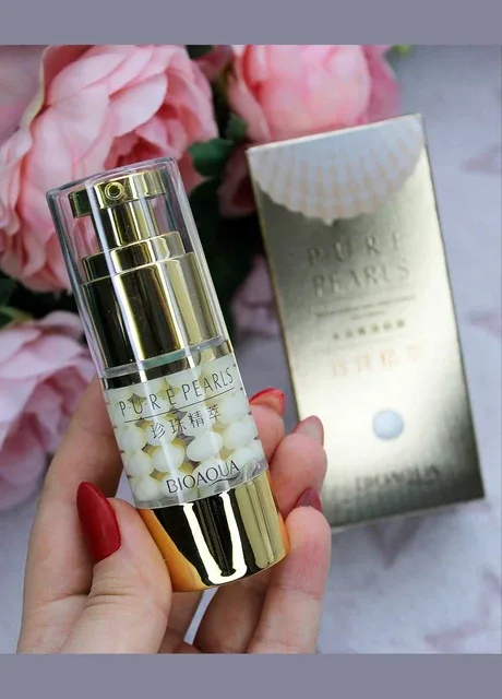 Гель-Крем для очей антивіковий, від зморшок Pure Pearls з пудрою з перлів Bioaqua (307822191)