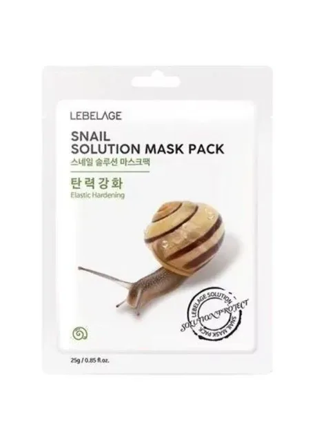 Маска для обличчя тканинна Snail Solution Mask 23g Lebelage (302899281)